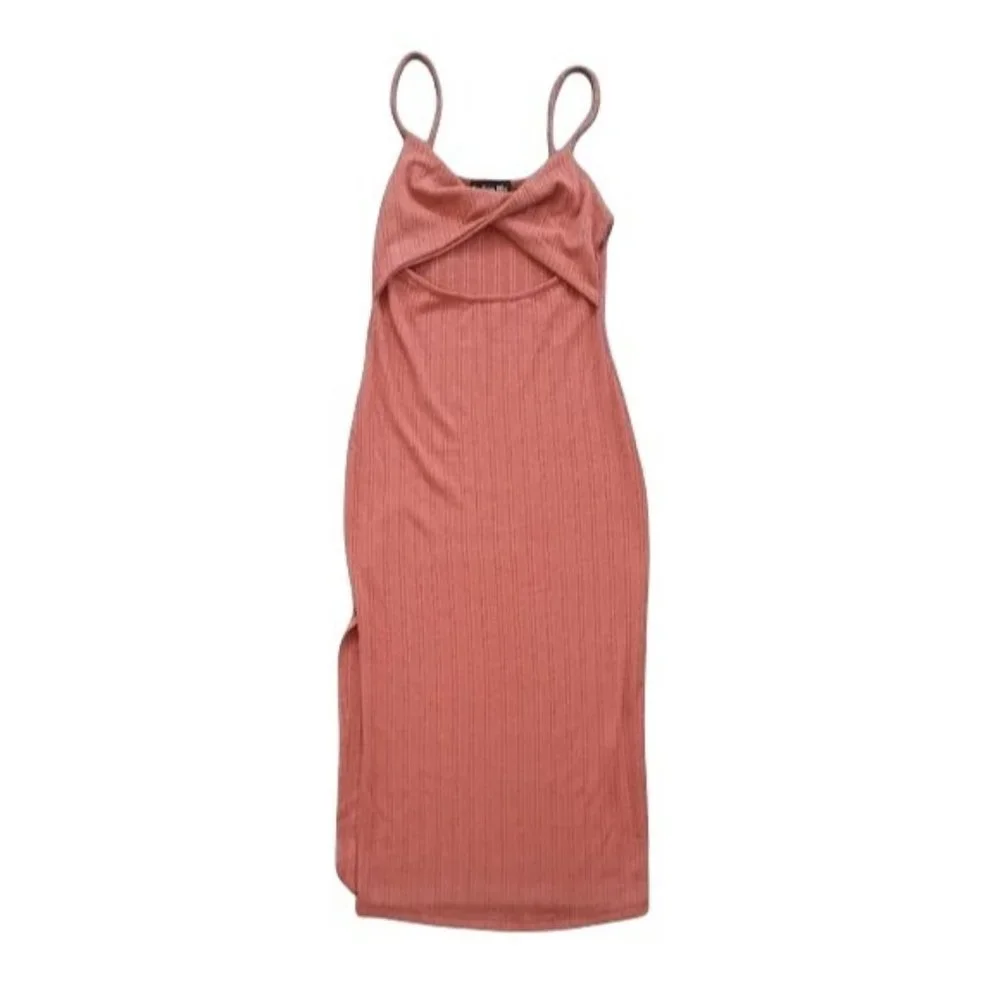 Endless Blue Orange Cut Out Midi Dress - Picture 2 of 8